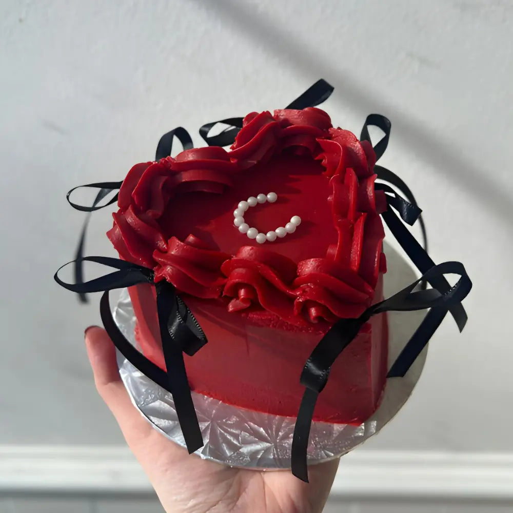 Coquette Red Velvet Bento Crepe Cake