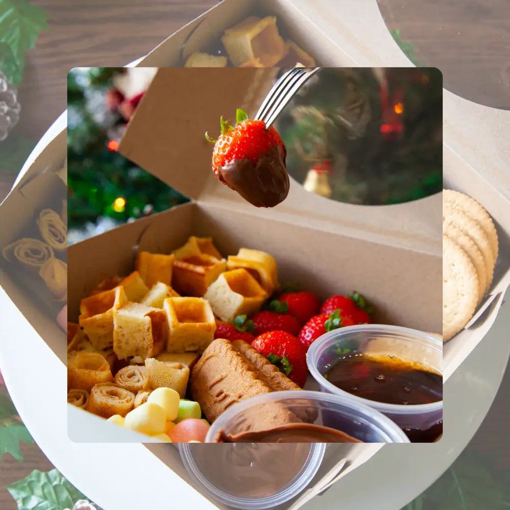 Party Joy Box at Nana's Creperie. It's like bringing a fondue to your party.