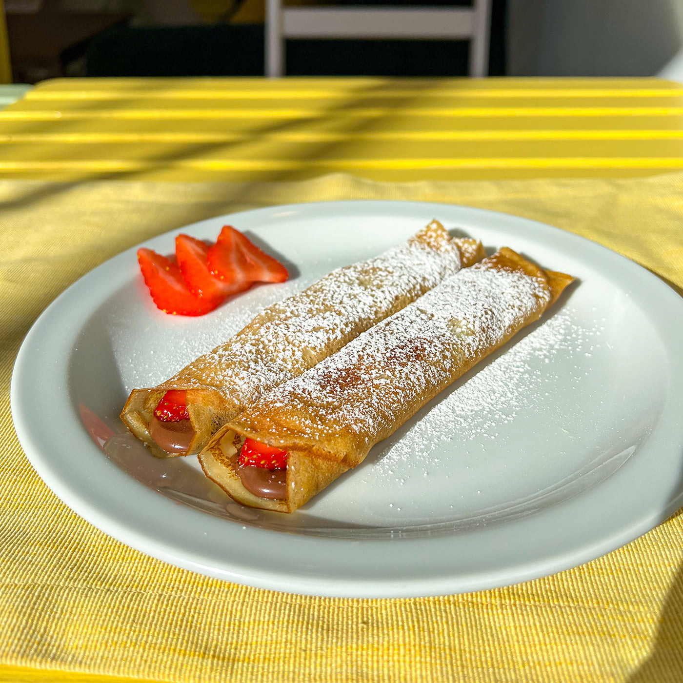 Nutella Strawberry Crepe at Nana's Creperie. Toronto creperie near you at The Beaches.