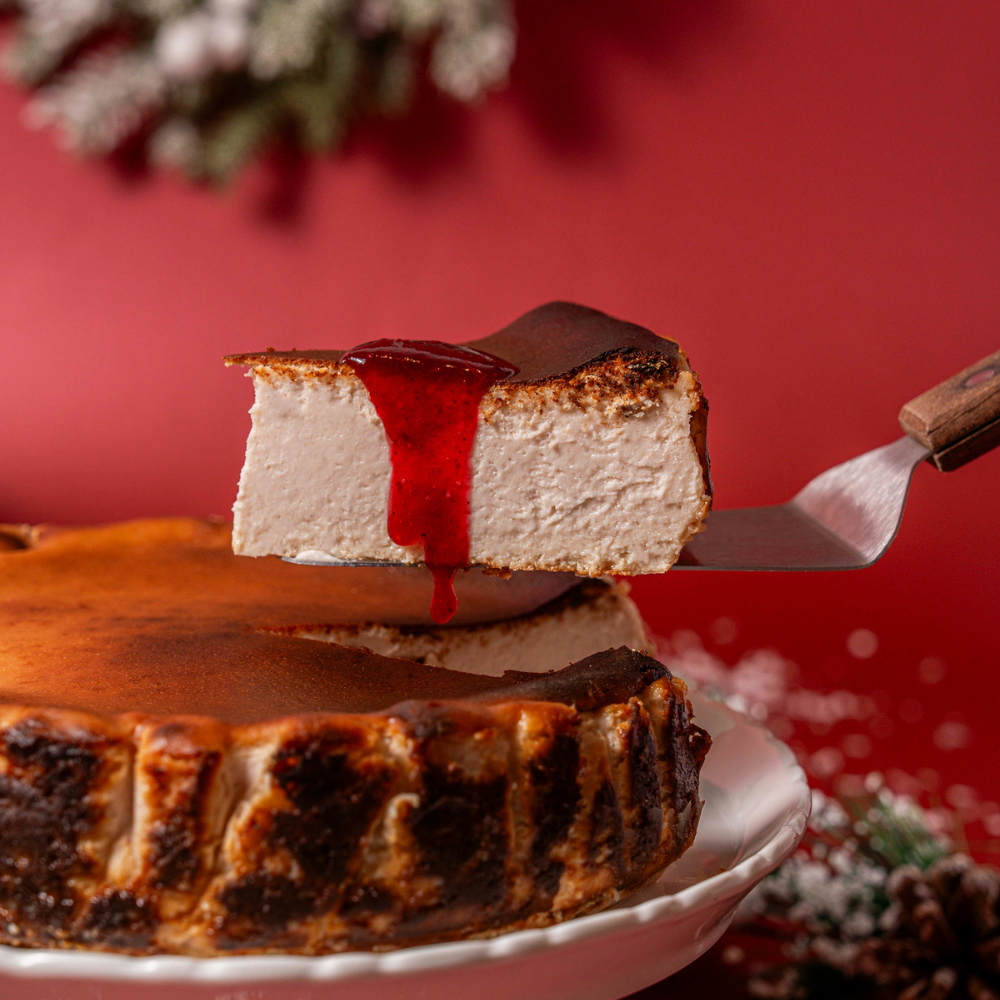 Cranberry Basque Cheesecake