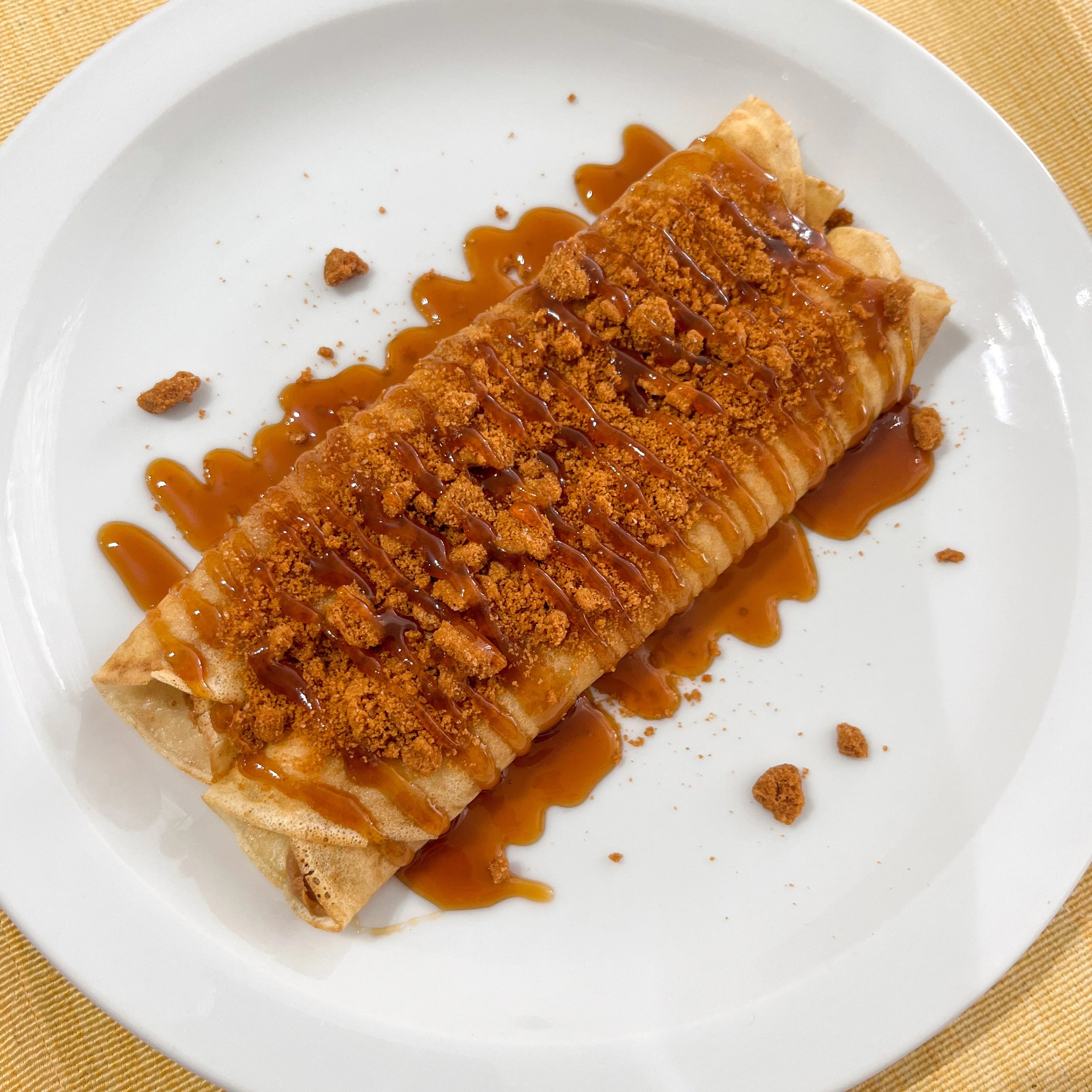 Lotus Biscoff Cheesecake Crepe at Nana's Creperie. A dessert crepe in Toronto near you!
