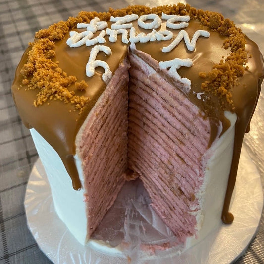 Gender Reveal Crepe Cake | Nana's Creperie