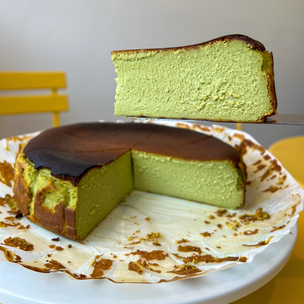 Matcha Basque Cheesecake in Toronto