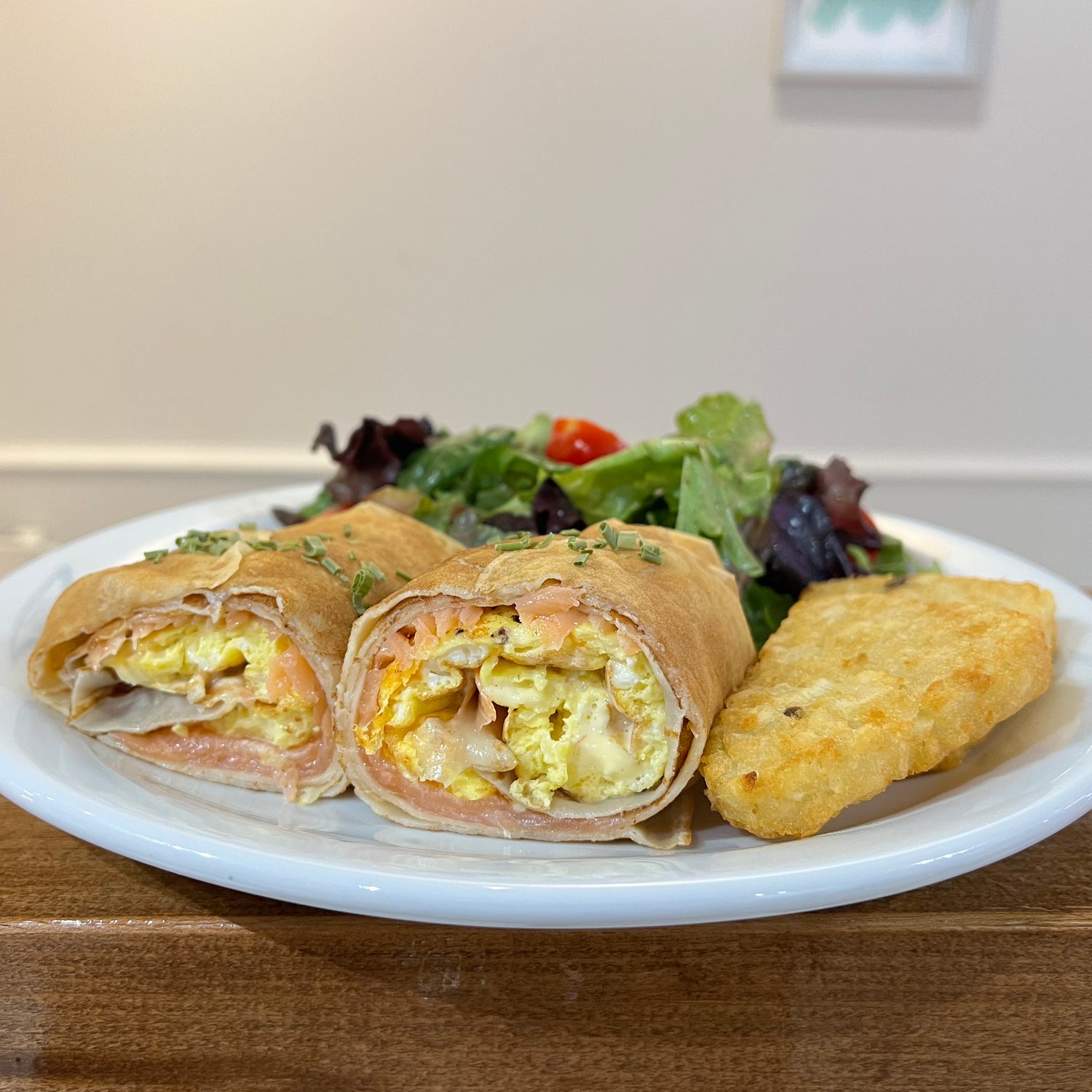 Salmon Egg & Cheese Crepe