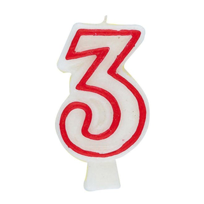 Unique Candles birthday numeral candle number 3