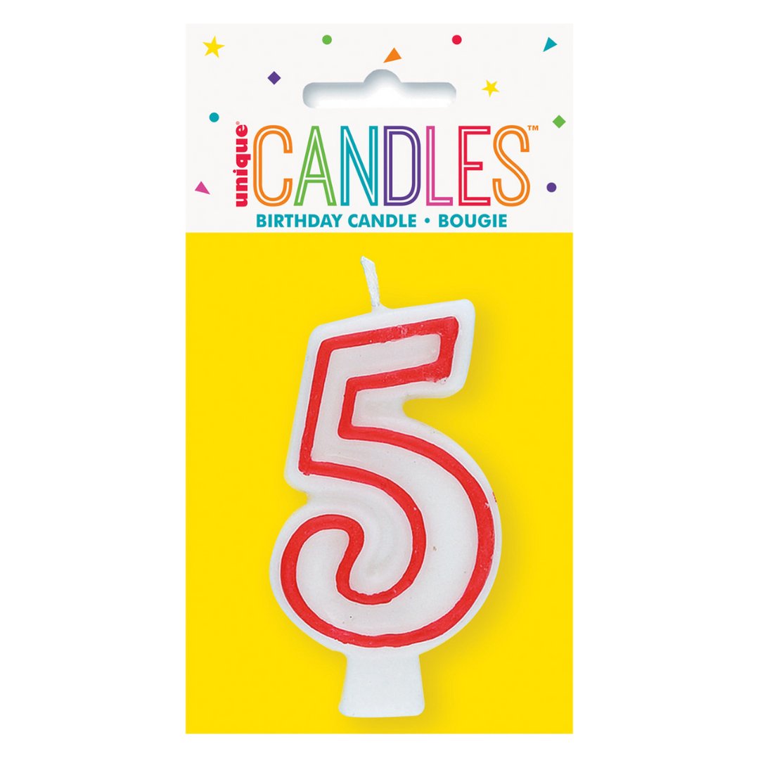 Unique Candles birthday numeral candle number 5