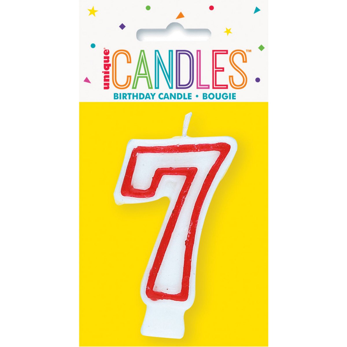 Unique Candles birthday numeral candle number 7