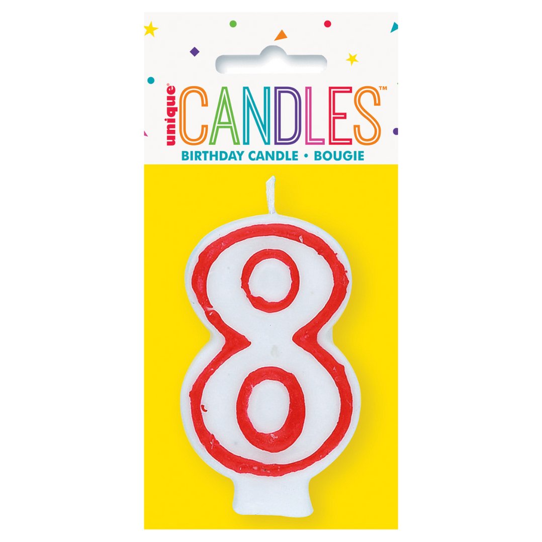 Unique Candles birthday numeral candle number 8